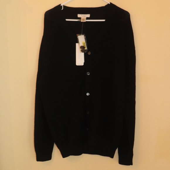 Turnbury Other - Turnbury NWT  Black Cardigan Men's Button Up Sweater Size Large